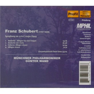 SCHUBERT - Wand - Symphonie n°9 en do majeur D.944 'Grande'